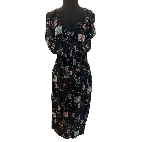 Carole Little Vintage Woman's Two Piece Top Skirt Set Size 6 Paisley Abstract - Picture 5 of 9